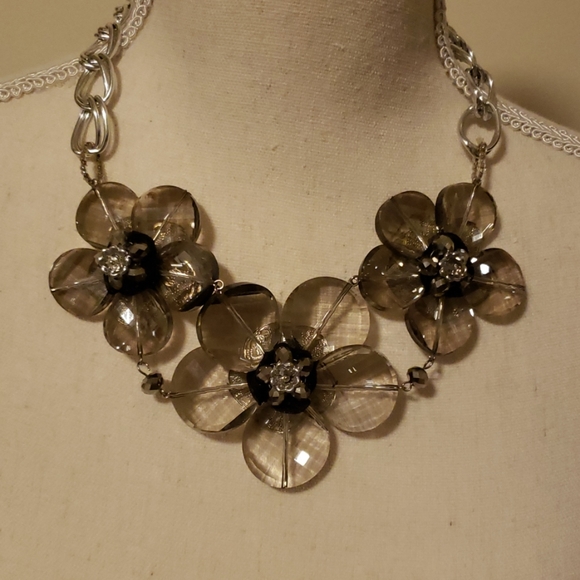 "Statement" necklace, smoky quartz color - Picture 2 of 4